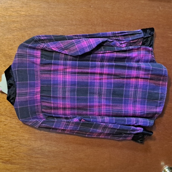 Vintage Girl's In Design Button Down Shirt Size 10 - Picture 6 of 7